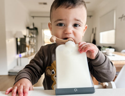 Reusable Silicone Breast Milk & Food / YoghurtPouches 10pk 180ml