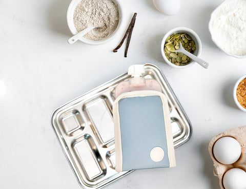 Reusable Silicone Breast Milk & Food / YoghurtPouches 10pk 180ml