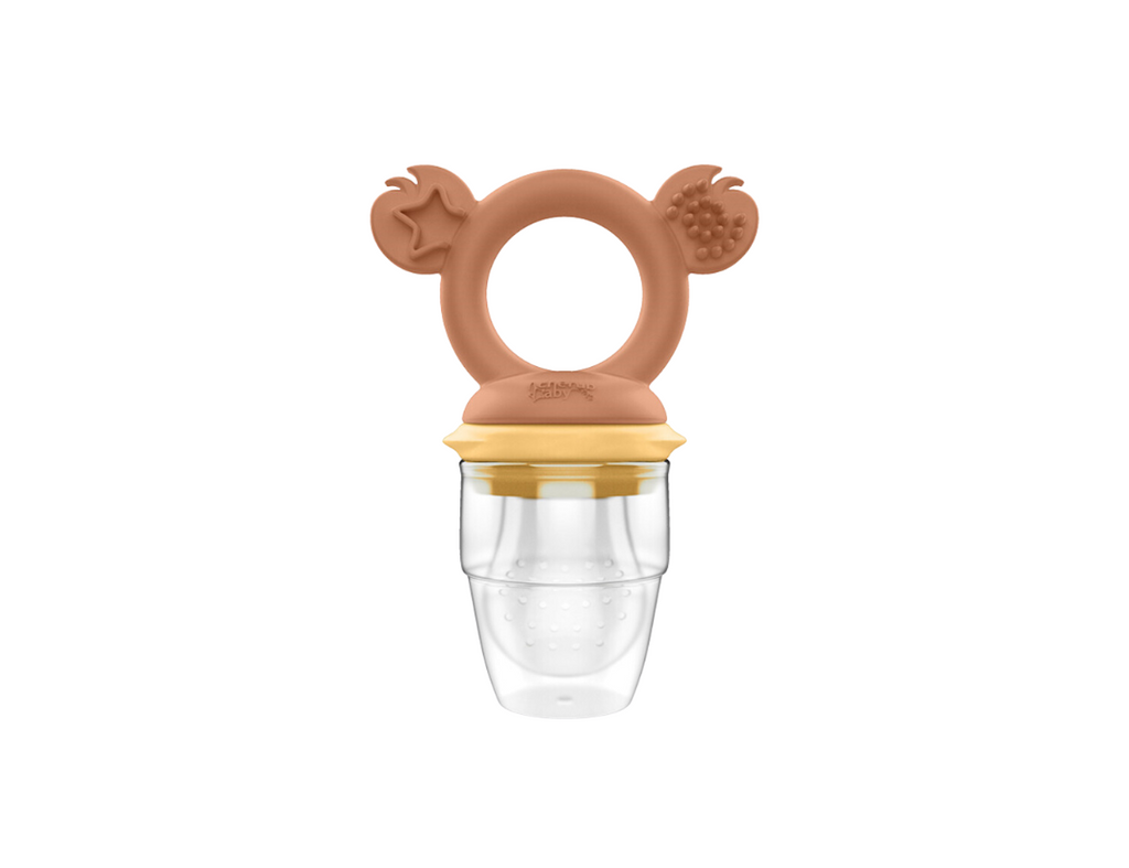 Silicone Baby Fresh Food Feeder / Fruit Feeder - Caramel & Mimosa