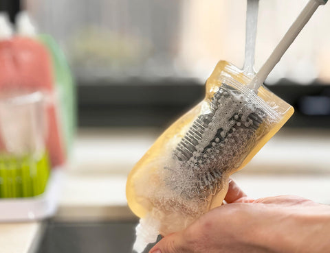 Reusable Baby Food / Yoghurt Pouches | Bundle Kit | Dusty Rose & Sand