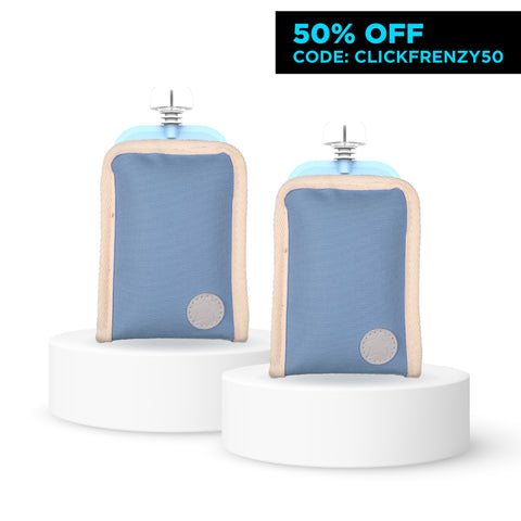 Freezable Baby Food Yoghurt Pouch Cooler Cerulean 2PK