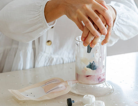 Reusable Baby Food / Yoghurt Pouches | Bundle Kit | Dusty Rose & Sand