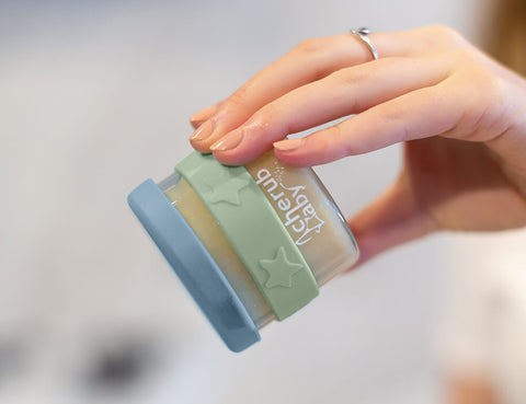 Silicone and Glass Baby Food Container - Puree 