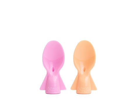 Universal Food / Yoghurt Pouch Spoons 2 pack - Peach & Blush