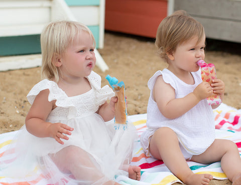 Silicone Food Pouch Soft Spouts 2PK - Aqua/Mint